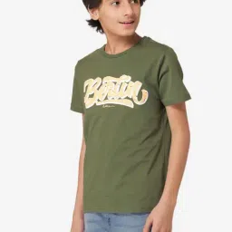 Red Tape Kids Olive Printed T-Shirt-image-75