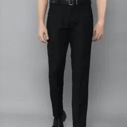 Louis Philippe Black Regular Fit Trousers-picture-34