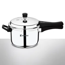Bergner Sorrento Silver Stainless Steel Induction Base Pressure Cooker with Outer Lid (5 L) image 1