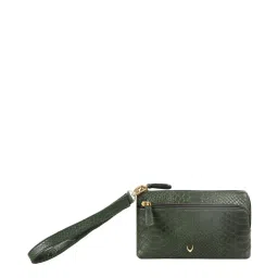 Hidesign Ecom Ee Paola W1 Rf Snake Emer Green Leather Textured Pouch image 1