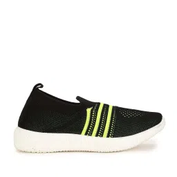 Bubblegummers by Bata Kids Black & Green Casual Slip-Ons image 1