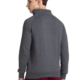 Parx Grey Regular Fit Printed Hooded SweatShirt image 2
