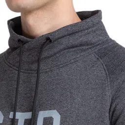 Parx Grey Regular Fit Printed Hooded SweatShirt image 5