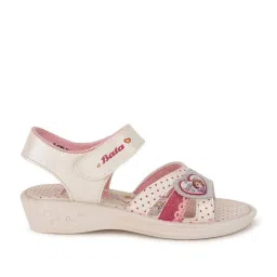 Bubblegummers by Bata Kids White & Red Ankle Strap Sandals image 1