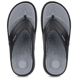 Carlton London Men's Black & Grey Flip Flops image 1