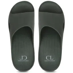 Carlton London Men's Olive Green Slides image 1
