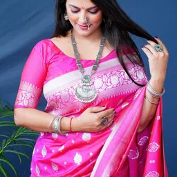 Royal Rajgharana Saree Ethnic Woven Design Zari Pure Silk Banarasi Sarees-image-81