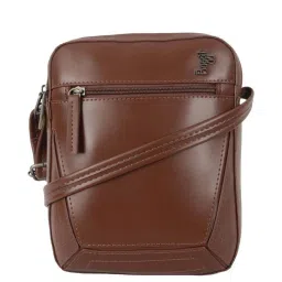 Baggit Brown PVC Solid Cross Body Bag image 1