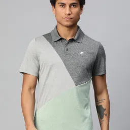 ALCIS Green & Grey Anti Static Slim Fit Sports Polo T-Shirt image 1