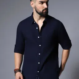 High Star Navy Relaxed Fit Shirt image 1