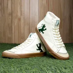 Red Tape Men's Solid Off White Ankle High Sneakers-picture-14