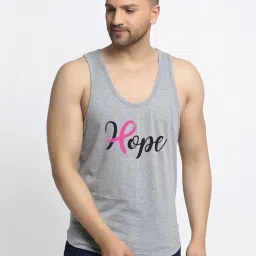 Friskers Multi Cotton Slim Fit Printed Gym Vest - Pack of 2 image 4