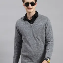 Monte Carlo Grey Mix Regular Fit Pullover image 1