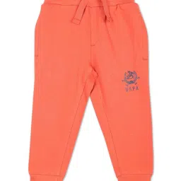 U.S. Polo Assn. Kids Orange Cotton Regular Fit Joggers image 1