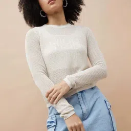 Ginger By Lifestyle White Regular Fit Textured Top-image-12