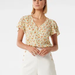 Forever New Multicolor Floral Print Top image 1