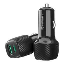 Portronics POR-1756 Car Power 13 Car Charger with Dual Output, Fast Charging (Black) image 1