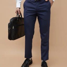 Code By Lifestyle Blue Slim Fit Trousers-picture-7