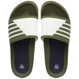 Carlton London Men's Olive Slides image 1