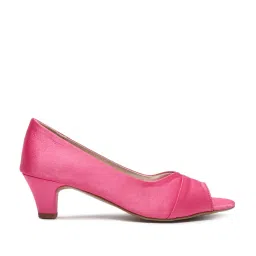 Flat N Heels Women's Pink Peeptoe Sandals image 1