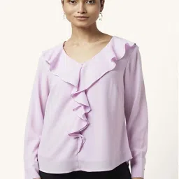 Annabelle by Pantaloons Lilac Regular Fit Top image 1