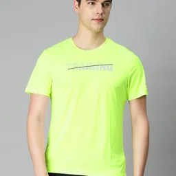 Alcis Men Typography Printed Anti Static Slim Fit Sports T-shirt-picture-40