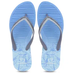 Carlton London Women's Blue & Grey Flip Flops image 1