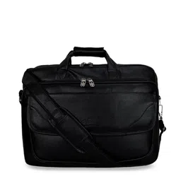 Leather World Unisex Black Solid Laptop Bag-picture-47
