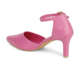 Elle Women's Pink Ankle Strap Stilettos image 5