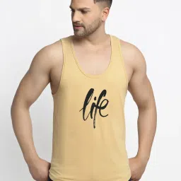 Friskers Multi Cotton Slim Fit Printed Gym Vest - Pack of 2 image 4