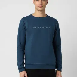 Peter England Blue Regular Fit Sweatshirt-picture-36