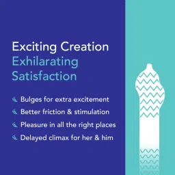 Bleu Spiral Condoms for Men, Unique Shaped Head for Enhanced Stimulation, Improved Experience, Vegan & Odourless - 8 Condoms image 4