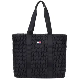 TOMMY HILFIGER Black Quilted Polyester Tote Bag-picture-30