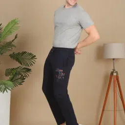 Sweet Dreams Navy Regular Fit Plain Trackpants image 3