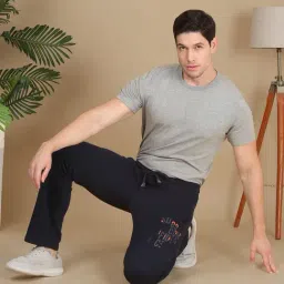 Sweet Dreams Navy Regular Fit Plain Trackpants image 4