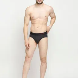 UnderJeans by Spykar Multicolor Cotton Briefs (Pack of 3) image 4