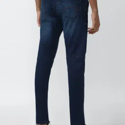 Peter England Jeans Navy Cotton Regular Fit Jeans image 2