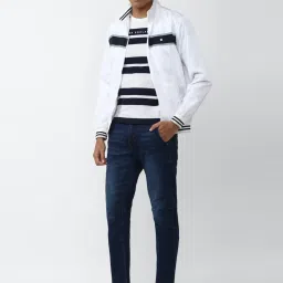 Peter England Jeans Navy Cotton Regular Fit Jeans image 5