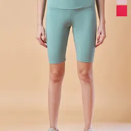 COLOR CAPITAL Pack Of 3 Solid High-Waisted Short Gym Tights image 1