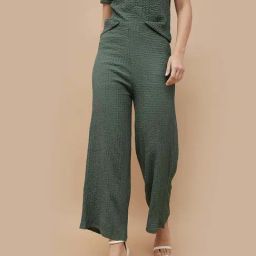 Code by Lifestyle Olive Textured Trousers-picture-47