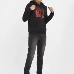 Jack & Jones Black Regular Fit Printed Hooded Sweatshirt image 5