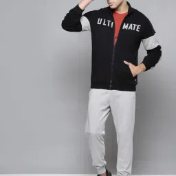 ALCIS Black Regular Fit Printed Sports Jacket image 4