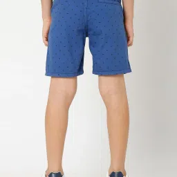Gas Kids Blue Cotton Printed Shorts image 2