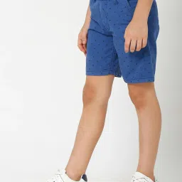 Gas Kids Blue Cotton Printed Shorts image 3
