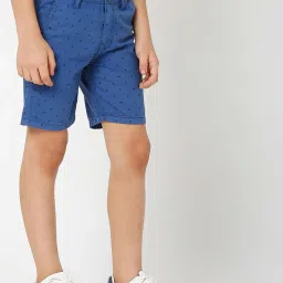 Gas Kids Blue Cotton Printed Shorts image 4