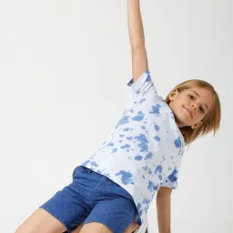 Gas Kids Blue Cotton Printed Shorts image 5
