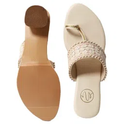 NR by Nidhi Rathi Women's Peach Toe Ring Sandals image 4