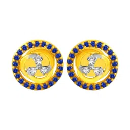 P.C. Chandra Jewellers 14KT (585) Yellow Gold and Diamond Stud Earrings for Women-picture-30