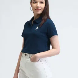 U.S. Polo Assn. Teal Logo Print Polo T-Shirt-image-44