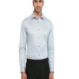 Park Avenue Grey Pure Cotton Regular Fit Printed Formal Shirt-picture-35